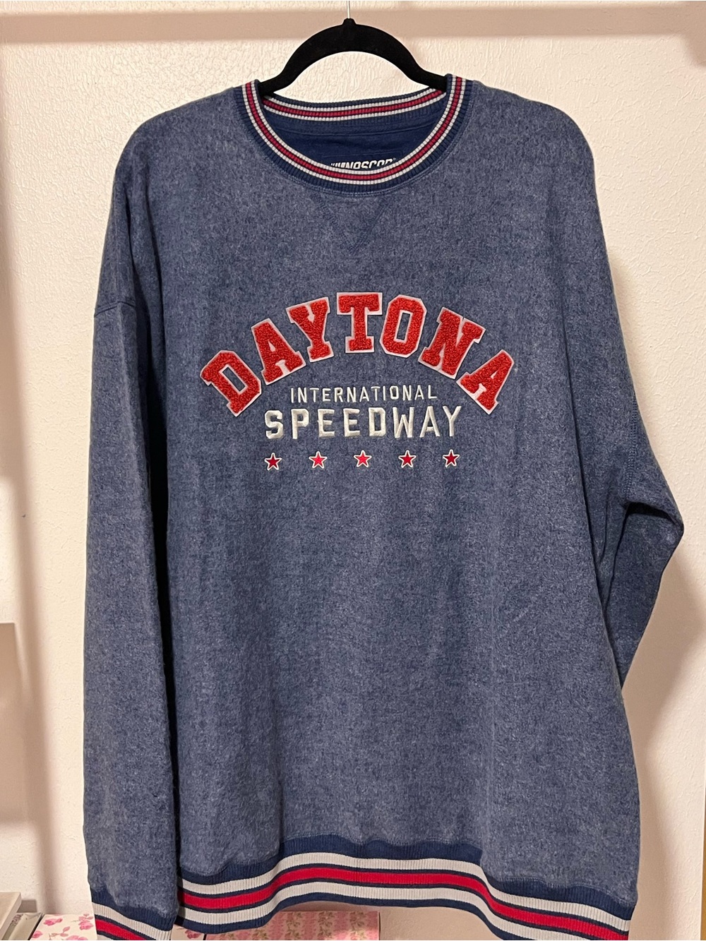 Nascar Navy Luxe Crewneck Sweatshirt